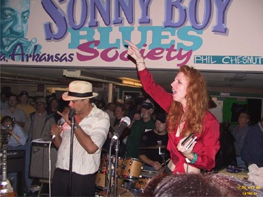 Billy Branch performs with Geneva Red at the King Biscuit Blues Festival in Helena, AR -Oct. 2009